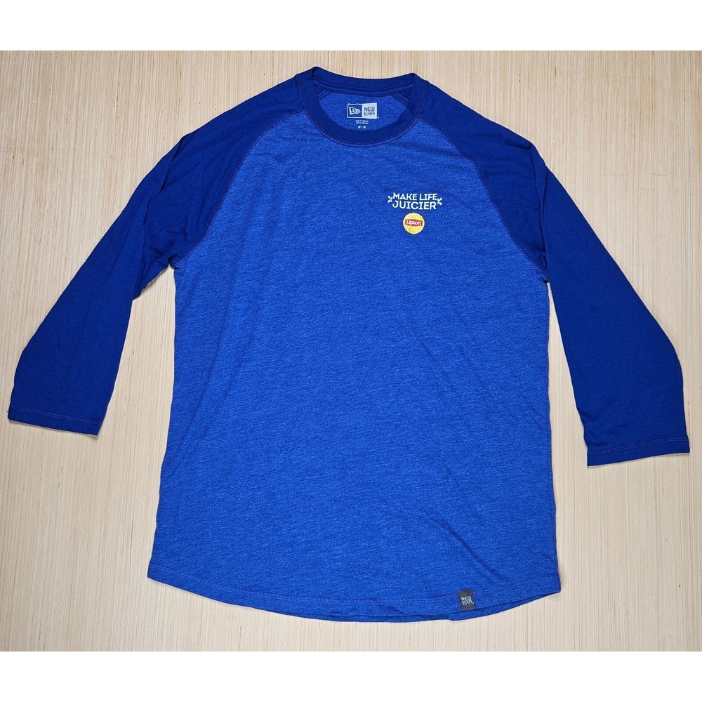 Lipton Tea Long Sleeve Shirt Mens Make‎ Life Juicier New Era Blue Size M